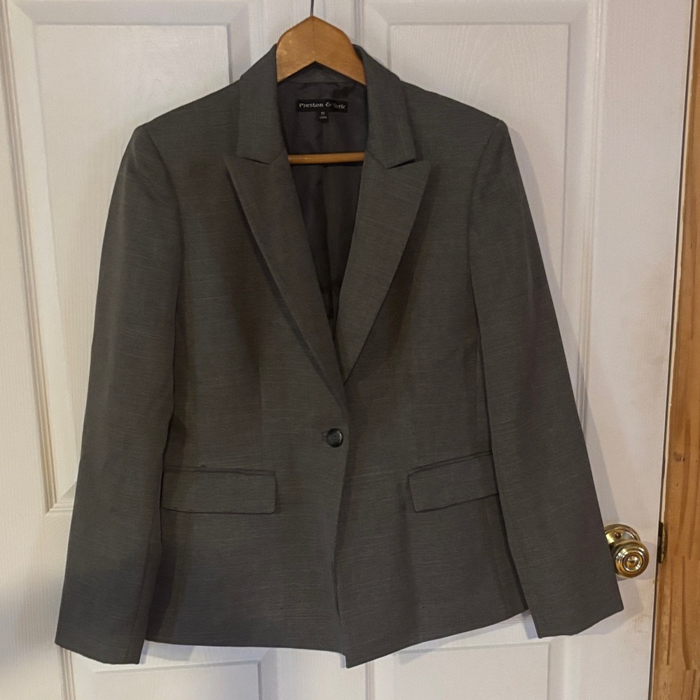 Preston & York Slate Gray Jacket Sz 10